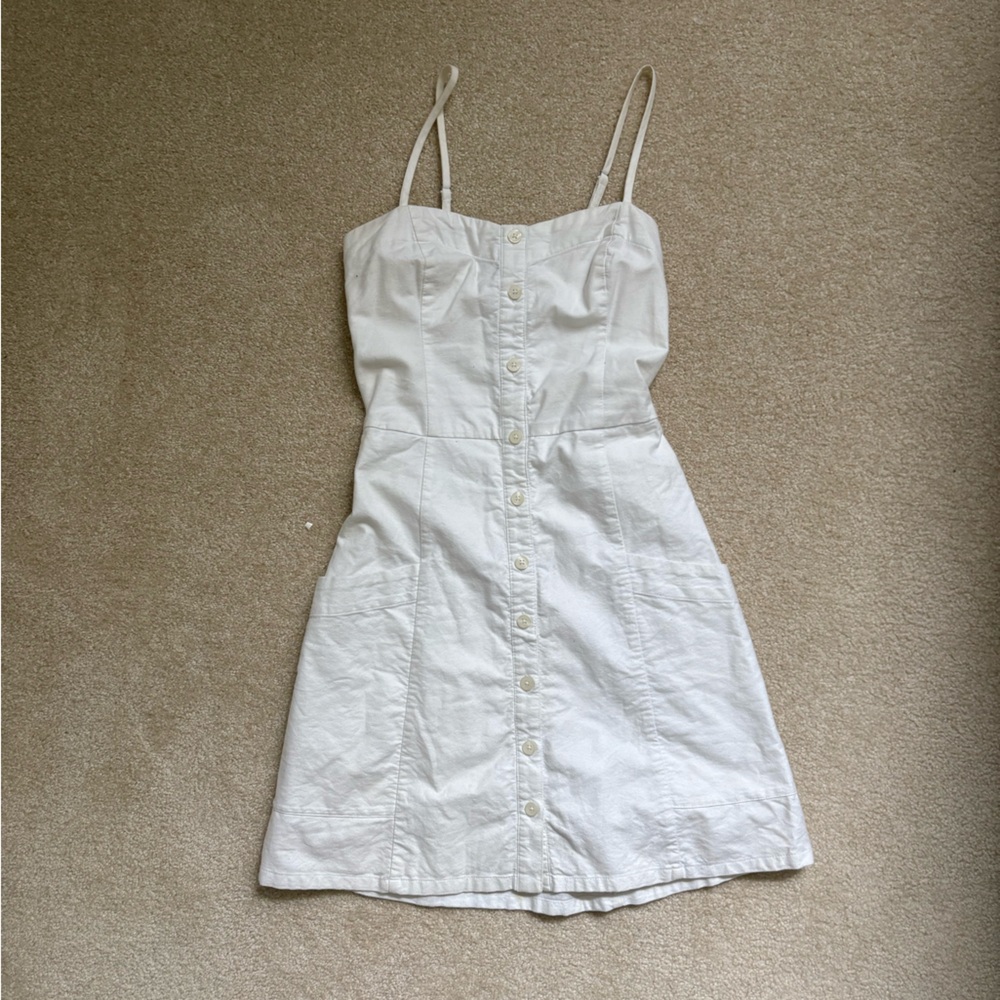 Abercrombie & Fitch Cream Smocked Top
